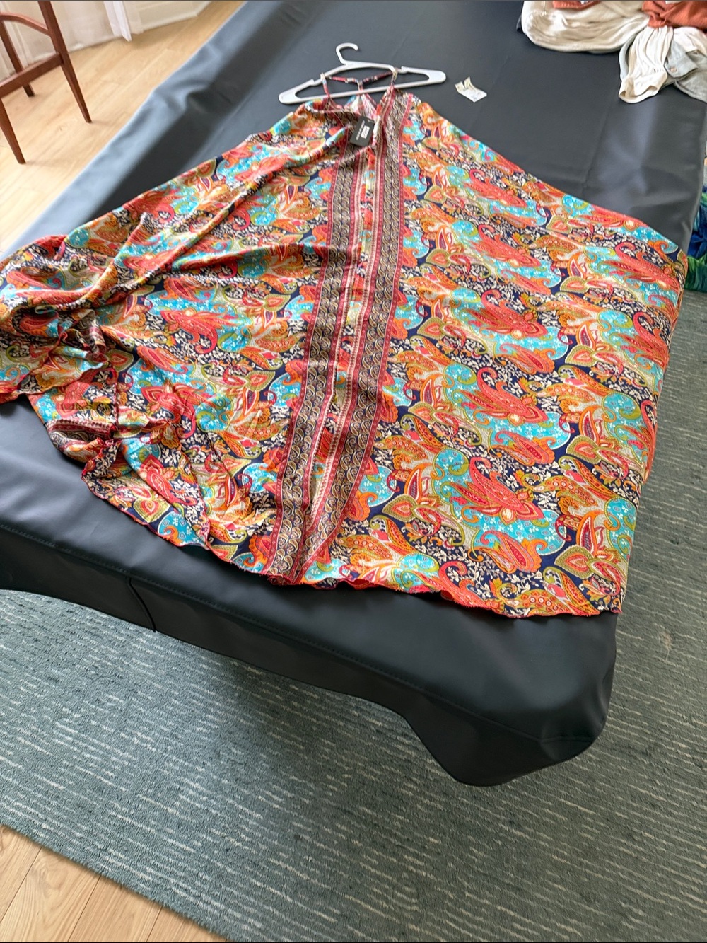 River Island Paisley Maxi Dress in Red, Turquoise, Cream